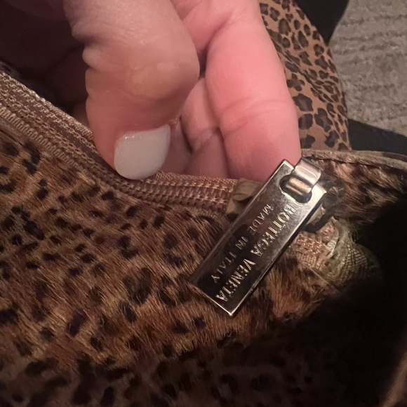 BOTTEGA VENETA VINTAGE Nylon and Faux Hair Leopard Mini Hobo - Picture 5 of 16